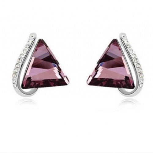 Crystal Bohemia Luxury Triangle Stud Earring