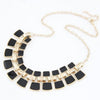 Collar Long Plated Enamel Necklace