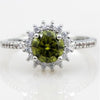 Stones CZ Diamond Emerald Ring